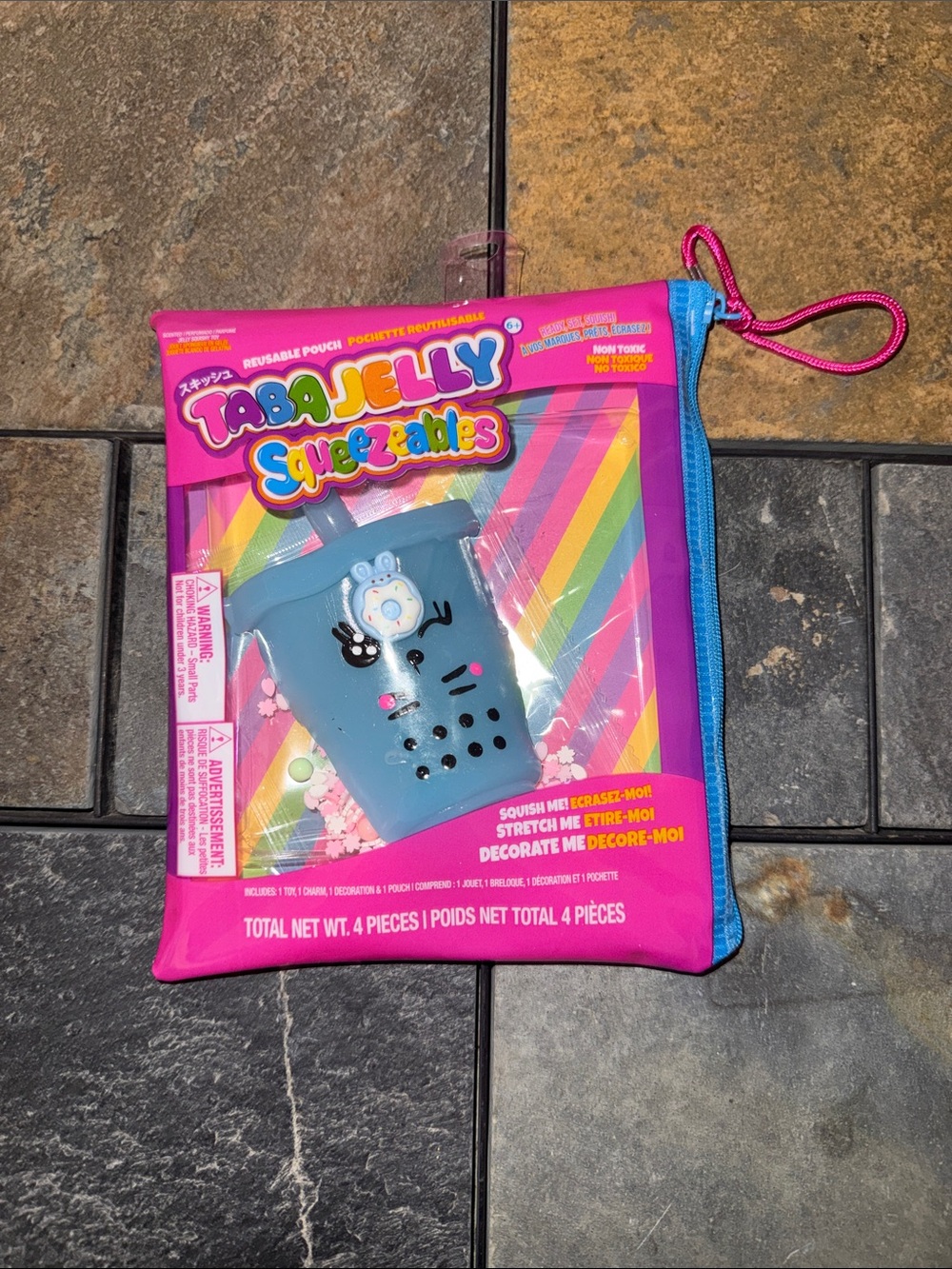 Squeezables Reusable Pouch with Blue Squeezable Accessory